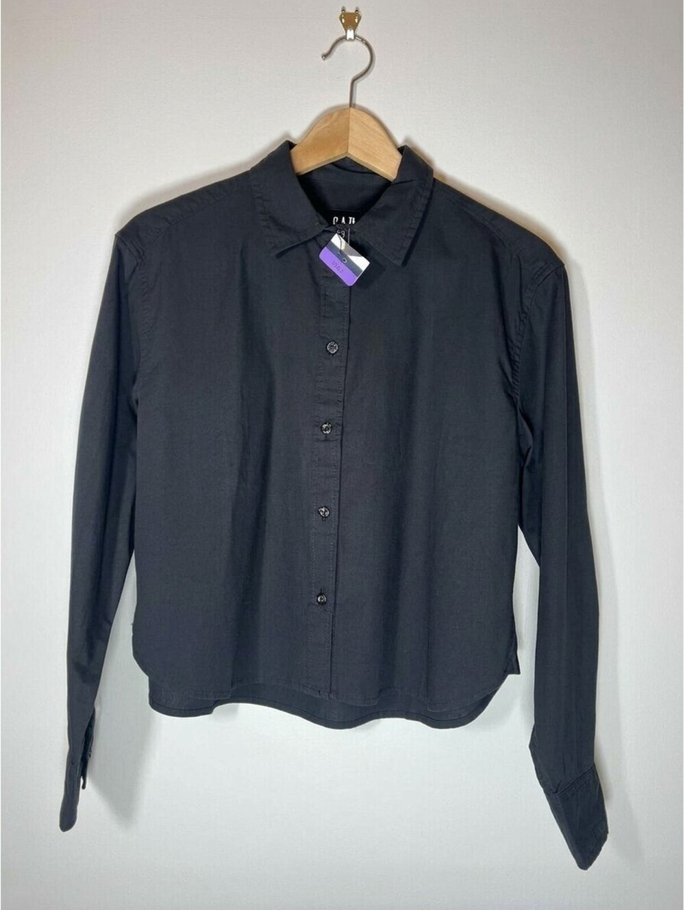 NWT Gap Cropped Button Up Shirt Women's XS 100% Cotton
